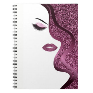 Makeup mit Glitzer-Effekt Notizblock