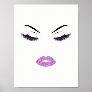 Makeup mit Glitzer-Effekt Poster