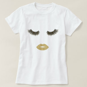 Makeup mit Glitzer-Effekt T-Shirt