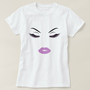 Makeup mit Glitzer-Effekt T-Shirt