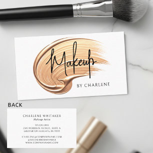 Makeup Moderne Skripttypografie Visitenkarte