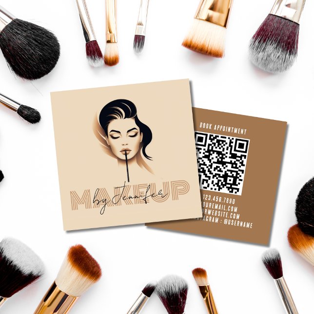 Makeup nach dem benutzerdefinierten Beruflichen QR Quadratische Visitenkarte (Von Creator hochgeladen)