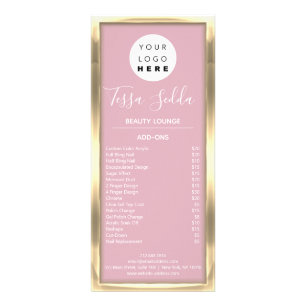 Makeup Nail Manicure Pediküre Rosa Preisliste Werbekarte