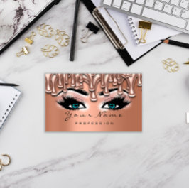 Makeup Nails Lash Makeup Rose Tropfen Copper Blue Visitenkarte