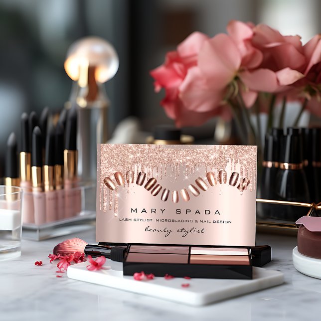 Makeup Nails Manicure Rose Goldene Paradies Visitenkarte (Von Creator hochgeladen)