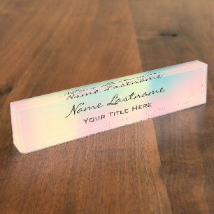 Makeup Östhetiker Schönheit Holograph Rose Pink Namensplakette