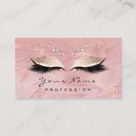 Makeup Pink Lashes Marmorkarte Terminkarte