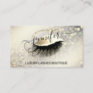 Makeup QR Code Logo Glitzer Gold Royal Visitenkarte