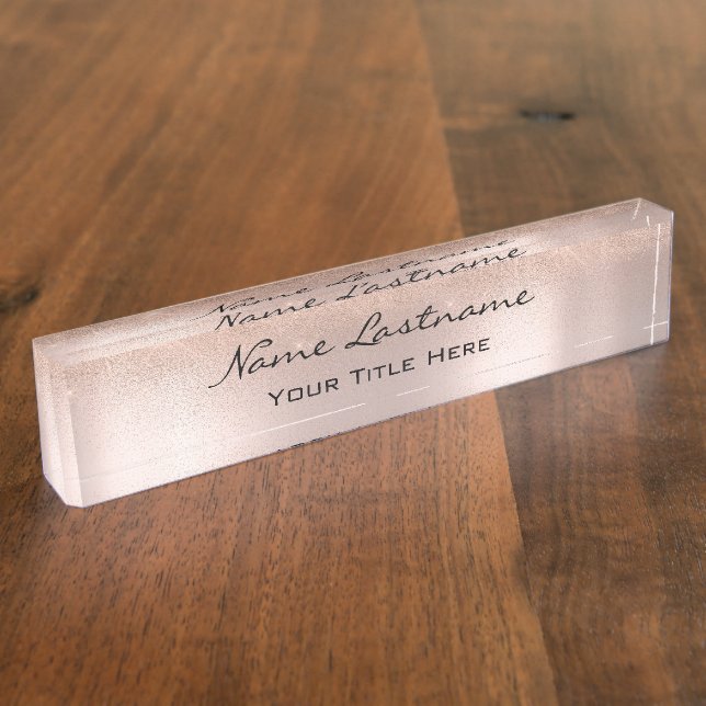 Makeup Rose Esthetician Beauty Frisör Blush Namensplakette (Seite)