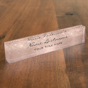 Makeup Rose Esthetician Beauty Frisör Spark Namensplakette