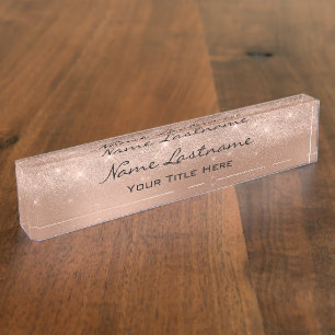 Makeup Rose Esthetician Beauty Studio Kupfer Namensplakette