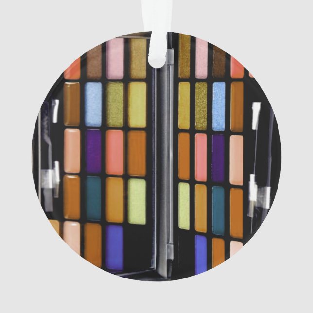 Makeup Set Trendy Colorful Vorlage Ornament (Rückseite)