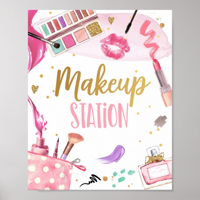 Makeup Station Wellness-Center Party Girl Glamour  Poster (Vorne)