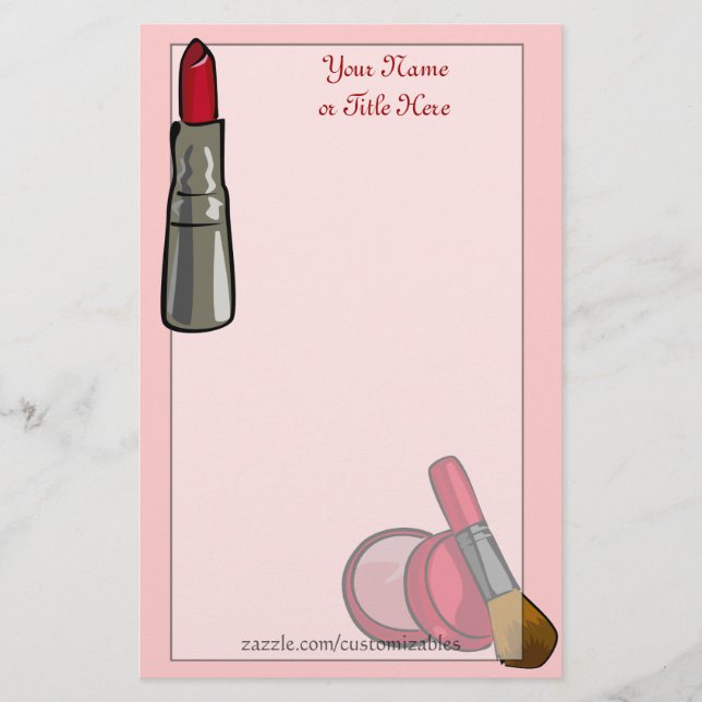 Makeup Stationery Briefpapier (Vorderseite)