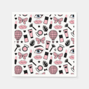 Makeup Sticker Muster Serviette