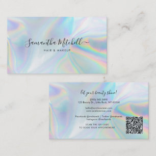 Makeup und Beauty QR Code Schönheitsskript Visitenkarte