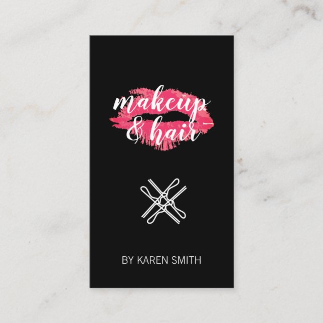 Makeup und Haare Visitenkarte (Vorderseite)