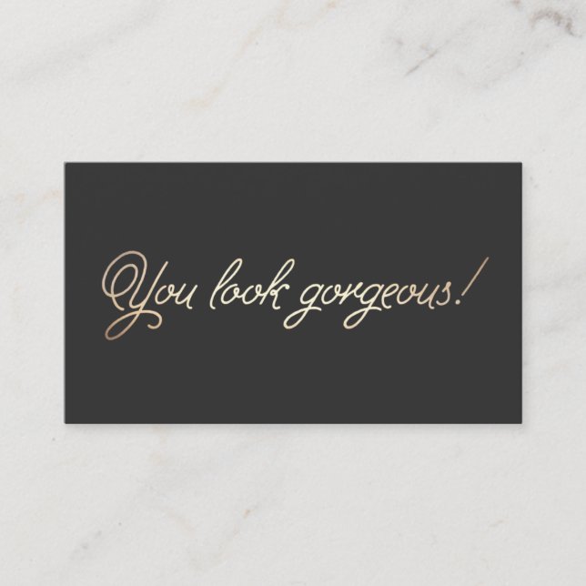 Makeup und haarstylische Goldtypografie Ernennung Terminkarte (Vorderseite)