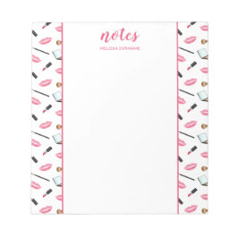 Makeup und Lippen als Grenzen mit Personalisiertem Notizblock