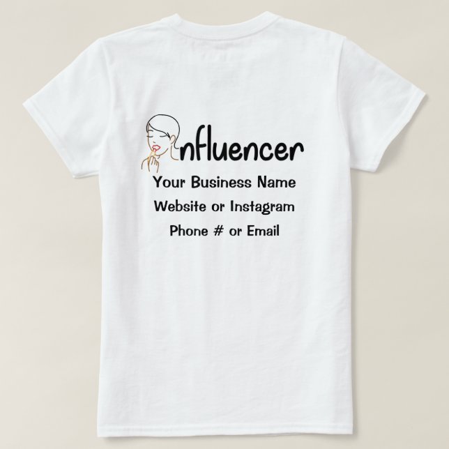 Makeup und Schönheitseinflussfaktor T - Shirt (Design Rückseite)