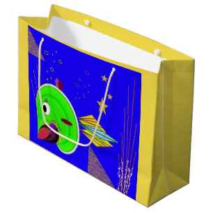 "Makin' Bubbles" Große, glänzende Geschenktasche Große Geschenktüte