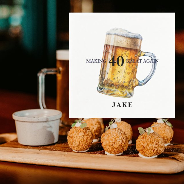 Making 40 Great Again Beer Birthday Party II Serviette (Von Creator hochgeladen)