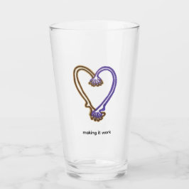 Making It Work Mug Quirky Heart  Glass Glas