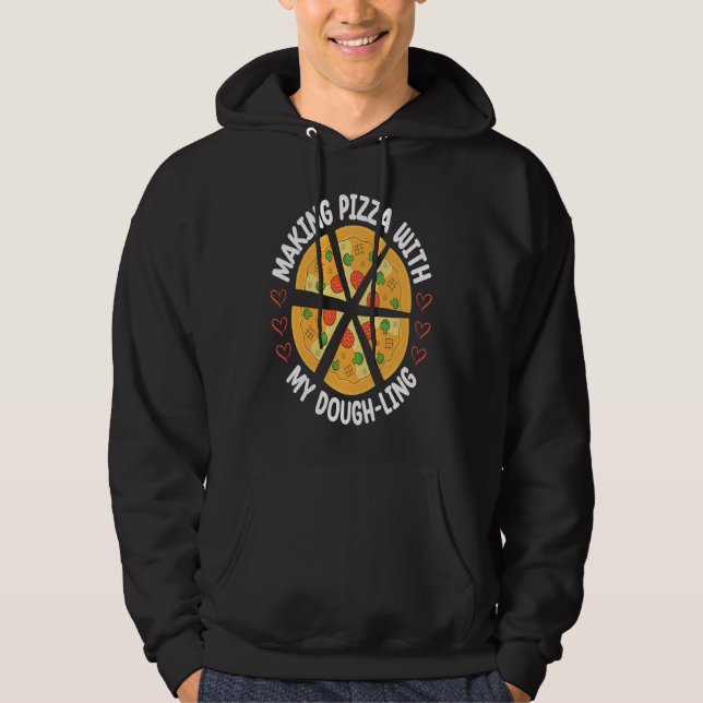Making Pizza With My Darling Couple Matching Pizza Hoodie (Vorderseite)