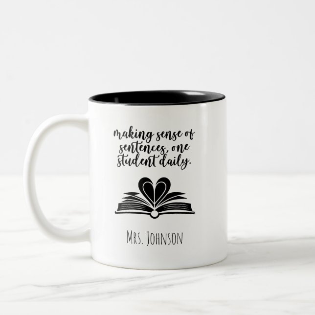 Making Sense Of Sentences, One Student Daily Zweifarbige Tasse (Links)