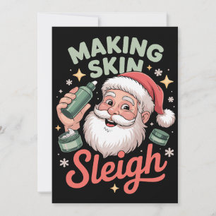 Making Skin Sleigh Weihnachten Santa-Makeup-Artist Einladung