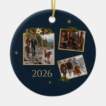 Making Spirits Bright 3 Photo Christmas Card