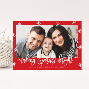 Making Spirits Bright   Feiertags-Fotokarte Feiertagskarte