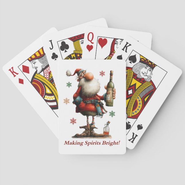 Making Spirits Bright Playing Cards Spielkarten (Rückseite)