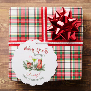 Making Spirits Bright Weihnachtscocktails Urlaub Ornament Karte