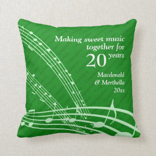 MAKING SWEET MUSIC   Modern   20. EMERALD Hochzeit Kissen
