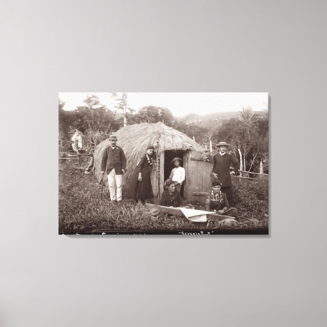 Making Tappa, a native tuth, c.1875 (sepia Foto) Leinwanddruck (Vorderseite)