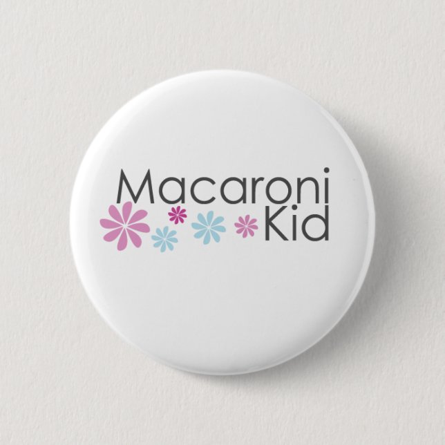 Makkaroni-Kinderknopf Button (Vorderseite)