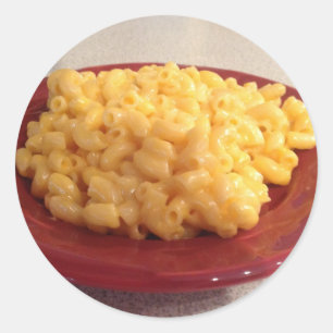 Makkaroni mit Käse Runder Aufkleber