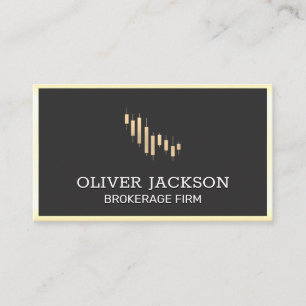 Maklerfirma   Gold Lux Border Visitenkarte