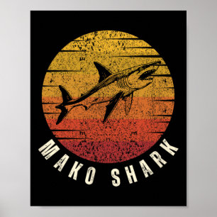 Mako-Hai Tiefsee-Angeln Ozean Mako-Hai Poster