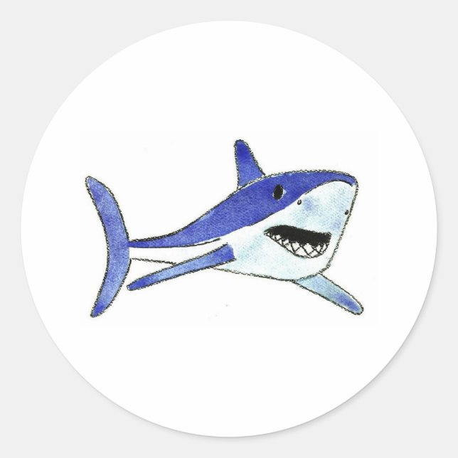 Mako Shark Runder Aufkleber (Vorderseite)
