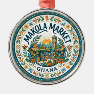 Makola-Markt Ghana Ornament Aus Metall
