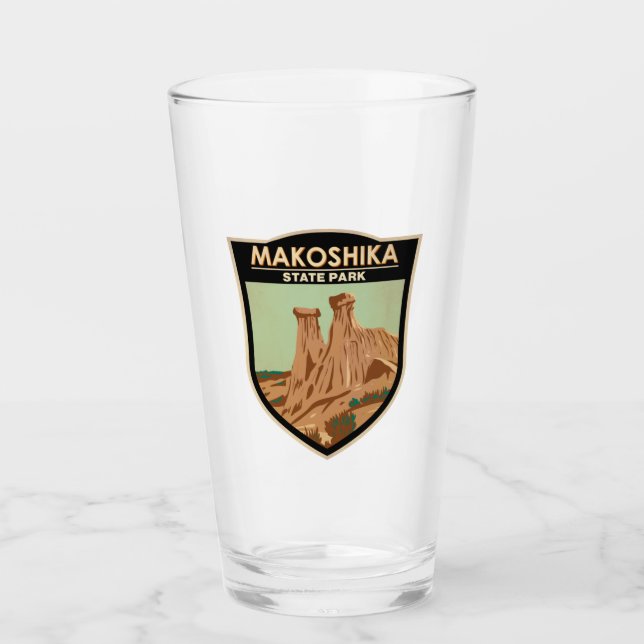 Makoshika Staat Park Montana Vintag Glas (Vorderseite)