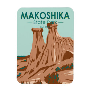 Makoshika State Park Montana Vintage Magnet