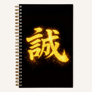 Makoto (誠) – Eine der Sieben Tugenden des Bushidō Notizbuch