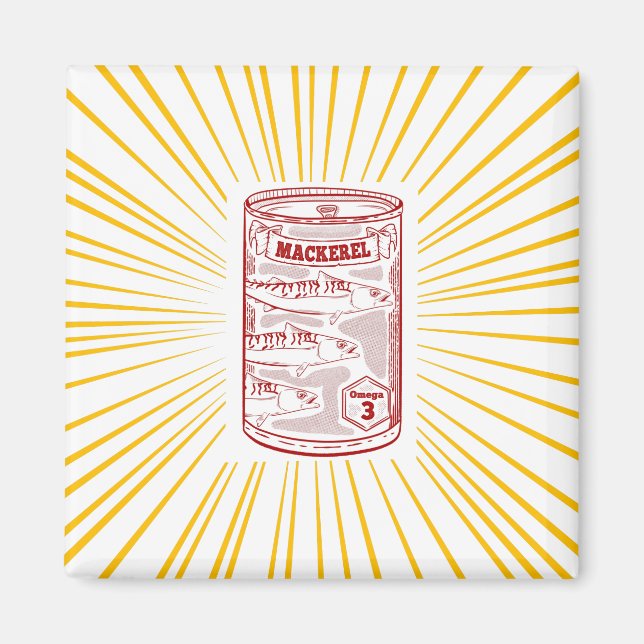 Makrele Fischkonserven Magnet (Vorne)
