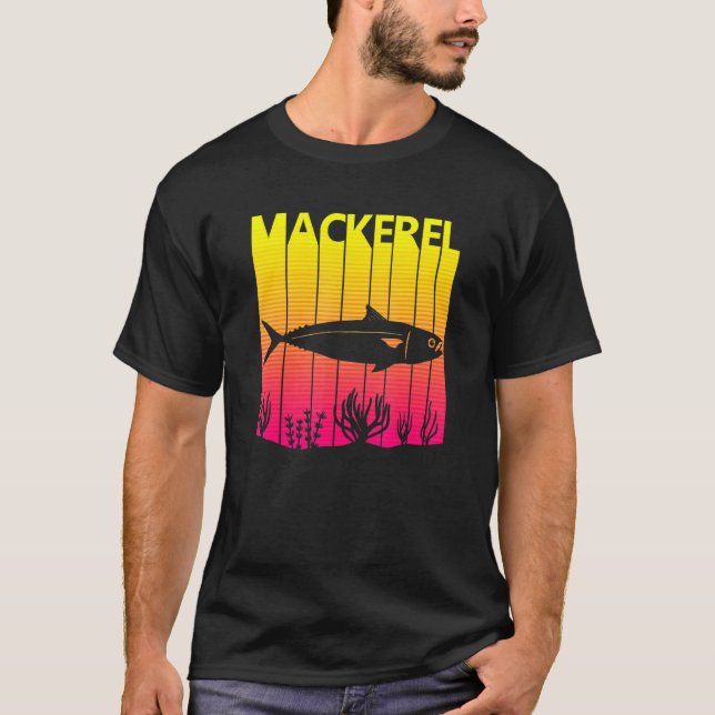 Makrelen-Retro T-Shirt (Vorderseite)