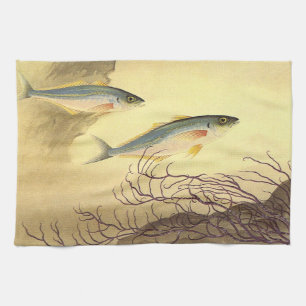 Makrelenfische Schwimmen im Ozean Geschirrtuch