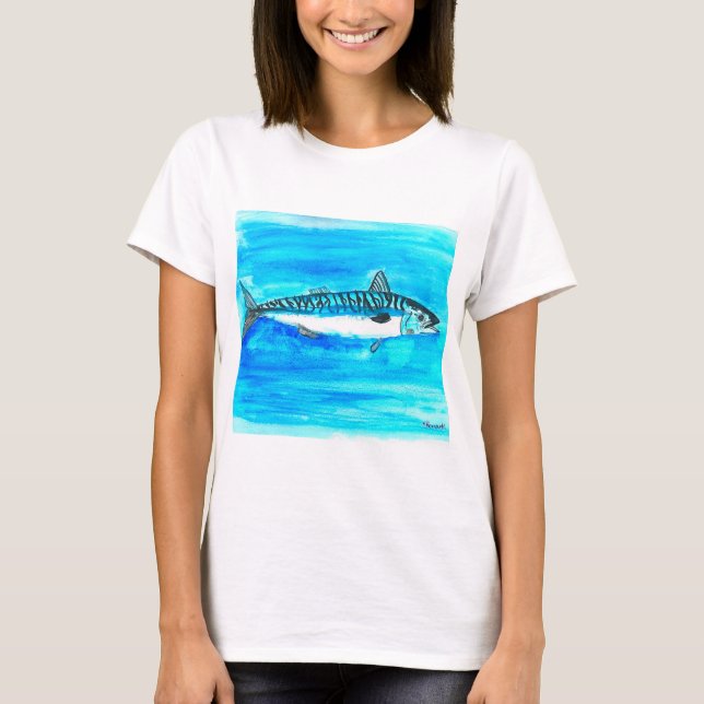 Makrelenfischerei T-Shirt (Vorderseite)
