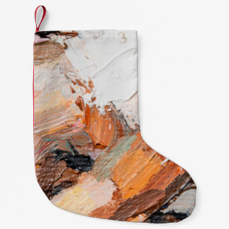Makro. Abstrakte Kunst. Ausdrucksvolles, geprägtes Kleiner Weihnachtsstrumpf